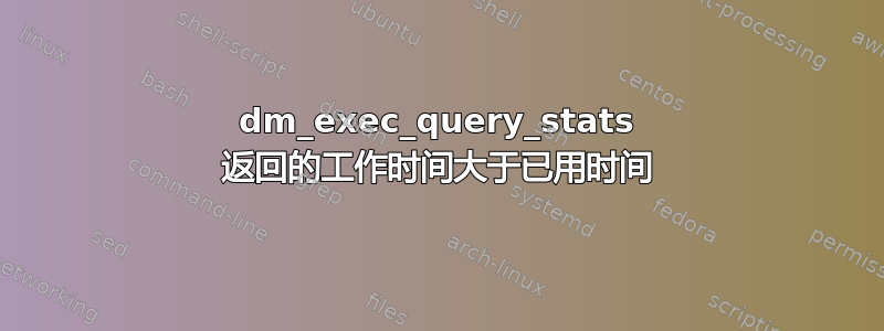 dm_exec_query_stats 返回的工作时间大于已用时间