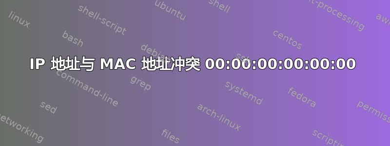 IP 地址与 MAC 地址冲突 00:00:00:00:00:00