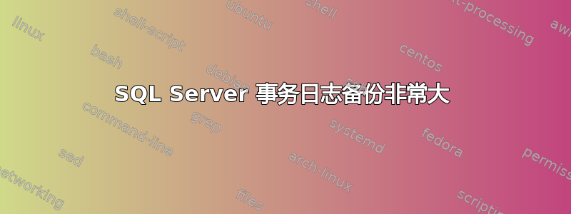 SQL Server 事务日志备份非常大