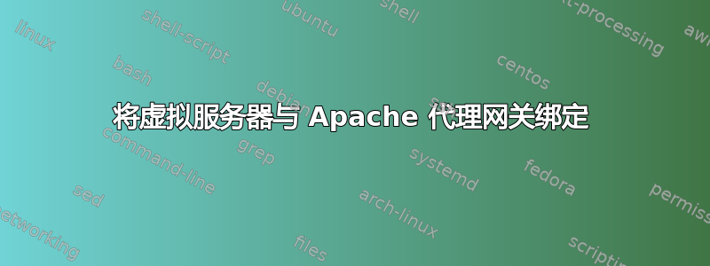 将虚拟服务器与 Apache 代理网关绑定