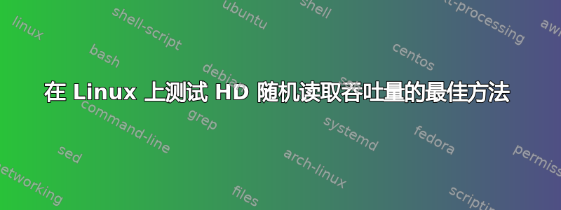 在 Linux 上测试 HD 随机读取吞吐量的最佳方法