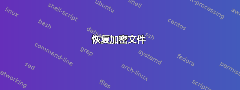 恢复加密文件