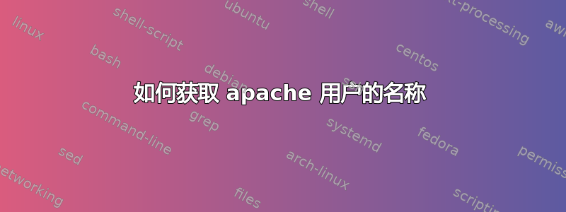 如何获取 apache 用户的名称