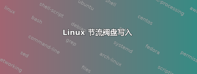 Linux 节流阀盘写入