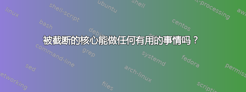 被截断的核心能做任何有用的事情吗？