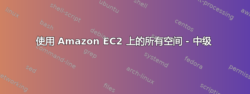 使用 Amazon EC2 上的所有空间 - 中级