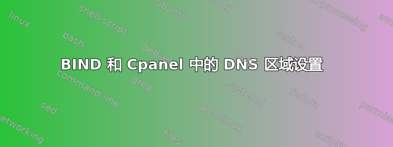 BIND 和 Cpanel 中的 DNS 区域设置 