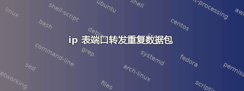 ip 表端口转发重复数据包