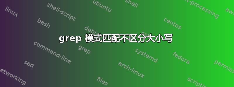 grep 模式匹配不区分大小写