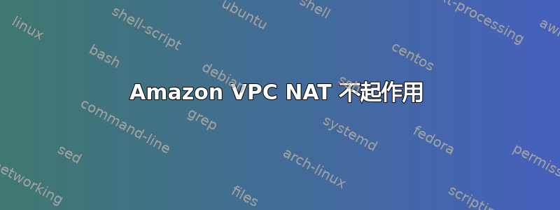 Amazon VPC NAT 不起作用