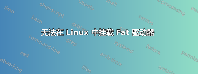 无法在 Linux 中挂载 Fat 驱动器