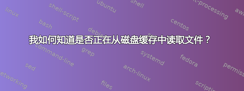 我如何知道是否正在从磁盘缓存中读取文件？