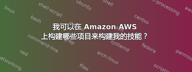 我可以在 Amazon AWS 上构建哪些项目来构建我的技能？