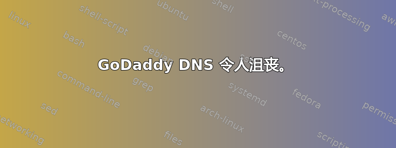 GoDaddy DNS 令人沮丧。