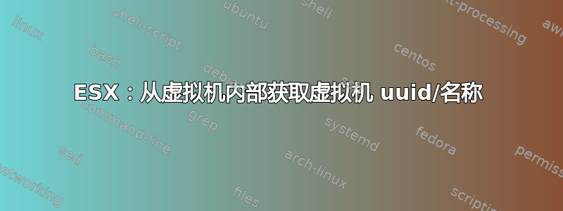 ESX：从虚拟机内部获取虚拟机 uuid/名称