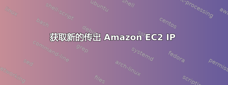 获取新的传出 Amazon EC2 IP