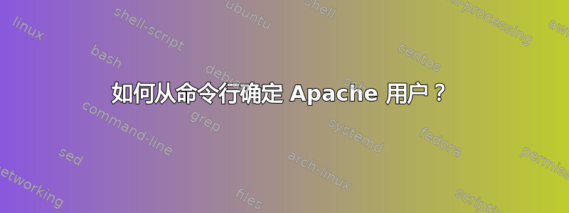 如何从命令行确定 Apache 用户？