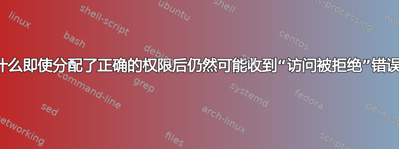 为什么即使分配了正确的权限后仍然可能收到“访问被拒绝”错误？