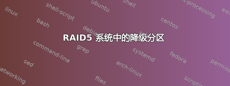 RAID5 系统中的降级分区