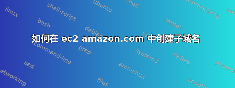 如何在 ec2 amazon.com 中创建子域名