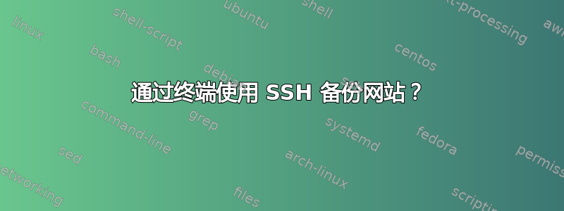 通过终端使用 SSH 备份网站？