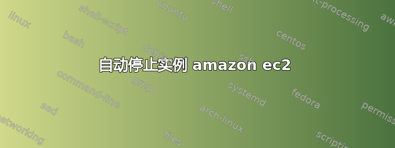 自动停止实例 amazon ec2