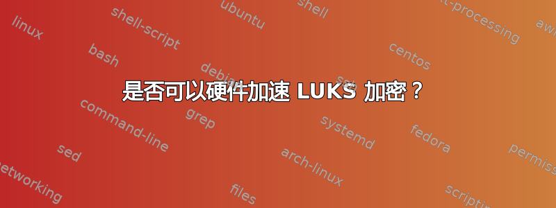 是否可以硬件加速 LUKS 加密？