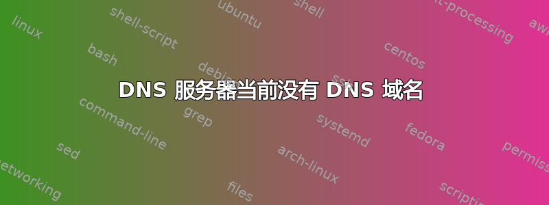 DNS 服务器当前没有 DNS 域名