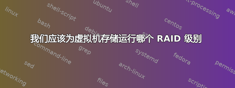 我们应该为虚拟机存储运行哪个 RAID 级别