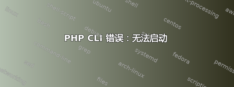 PHP CLI 错误：无法启动