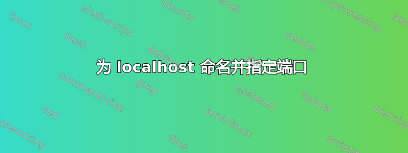 为 localhost 命名并指定端口