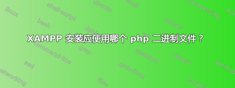 XAMPP 安装应使用哪个 php 二进制文件？