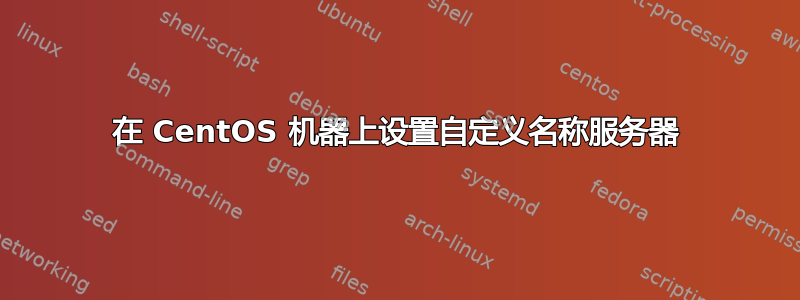 在 CentOS 机器上设置自定义名称服务器