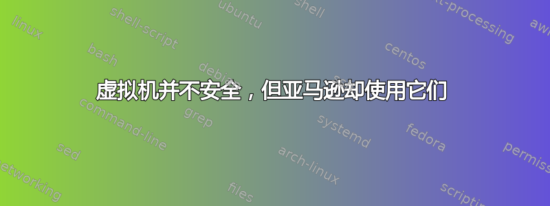 虚拟机并不安全，但亚马逊却使用它们