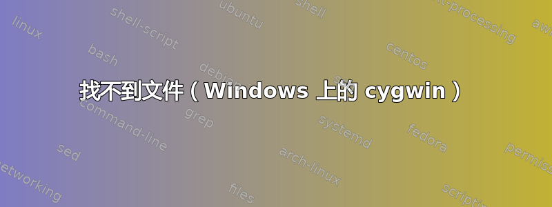 找不到文件（Windows 上的 cygwin）