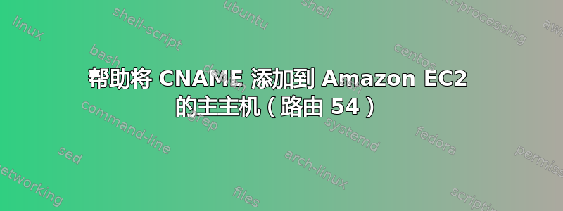 帮助将 CNAME 添加到 Amazon EC2 的主主机（路由 54）