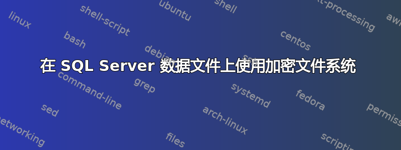 在 SQL Server 数据文件上使用加密文件系统