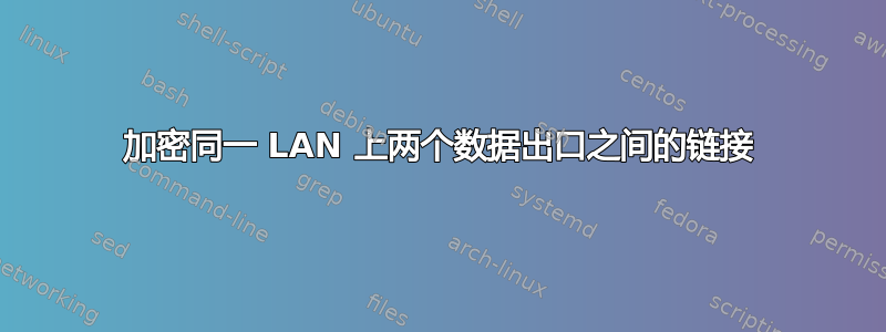 加密同一 LAN 上两个数据出口之间的链接