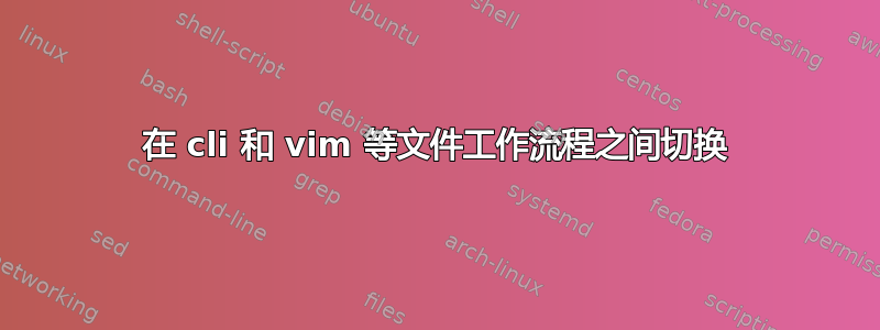 在 cli 和 vim 等文件工作流程之间切换