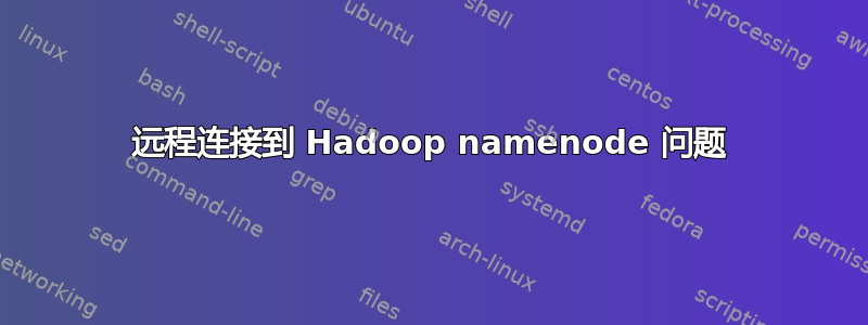 远程连接到 Hadoop namenode 问题