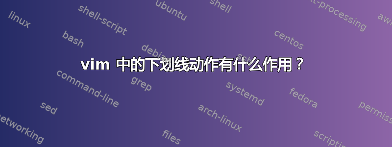 vim 中的下划线动作有什么作用？