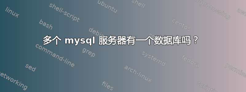 多个 mysql 服务器有一个数据库吗？