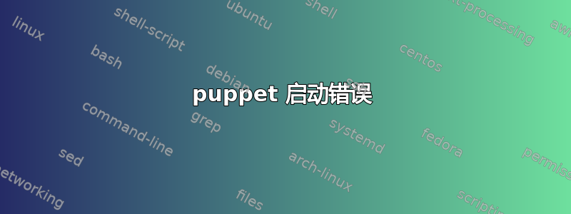 puppet 启动错误