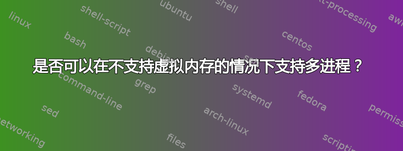 是否可以在不支持虚拟内存的情况下支持多进程？