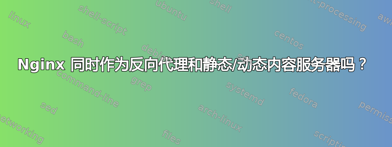 Nginx 同时作为反向代理和静态/动态内容服务器吗？