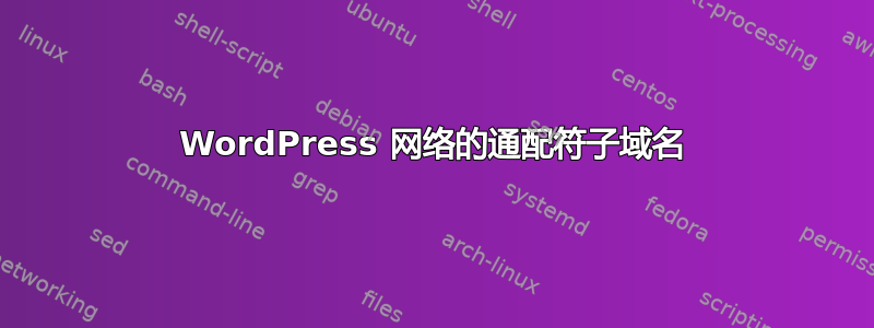 WordPress 网络的通配符子域名