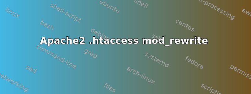 Apache2 .htaccess mod_rewrite