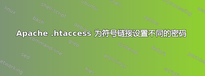 Apache .htaccess 为符号链接设置不同的密码