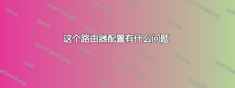 这个路由器配置有什么问题