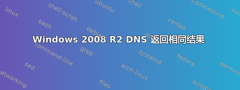 Windows 2008 R2 DNS 返回相同结果